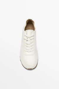 Soft leather trainers