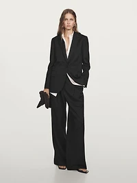 Blazer à deux boutons 100 % laine extra-fine
