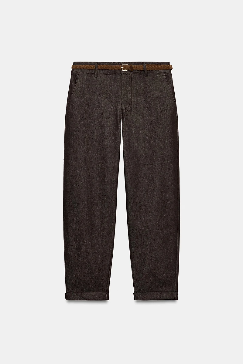 PANTALON CHINO CEINTURE TRESSÉE
