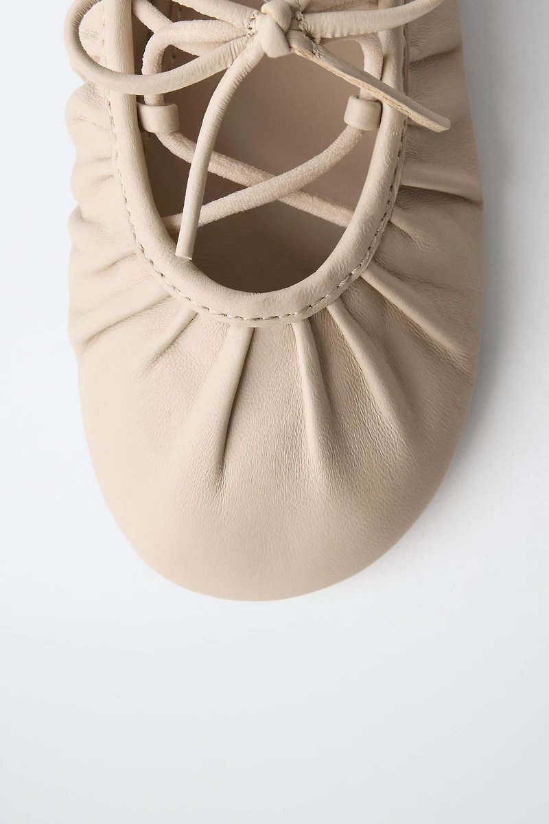 LEATHER BALLET FLATS