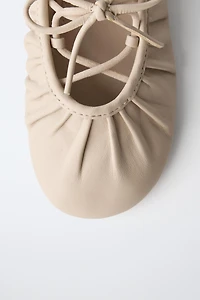 LEATHER BALLET FLATS