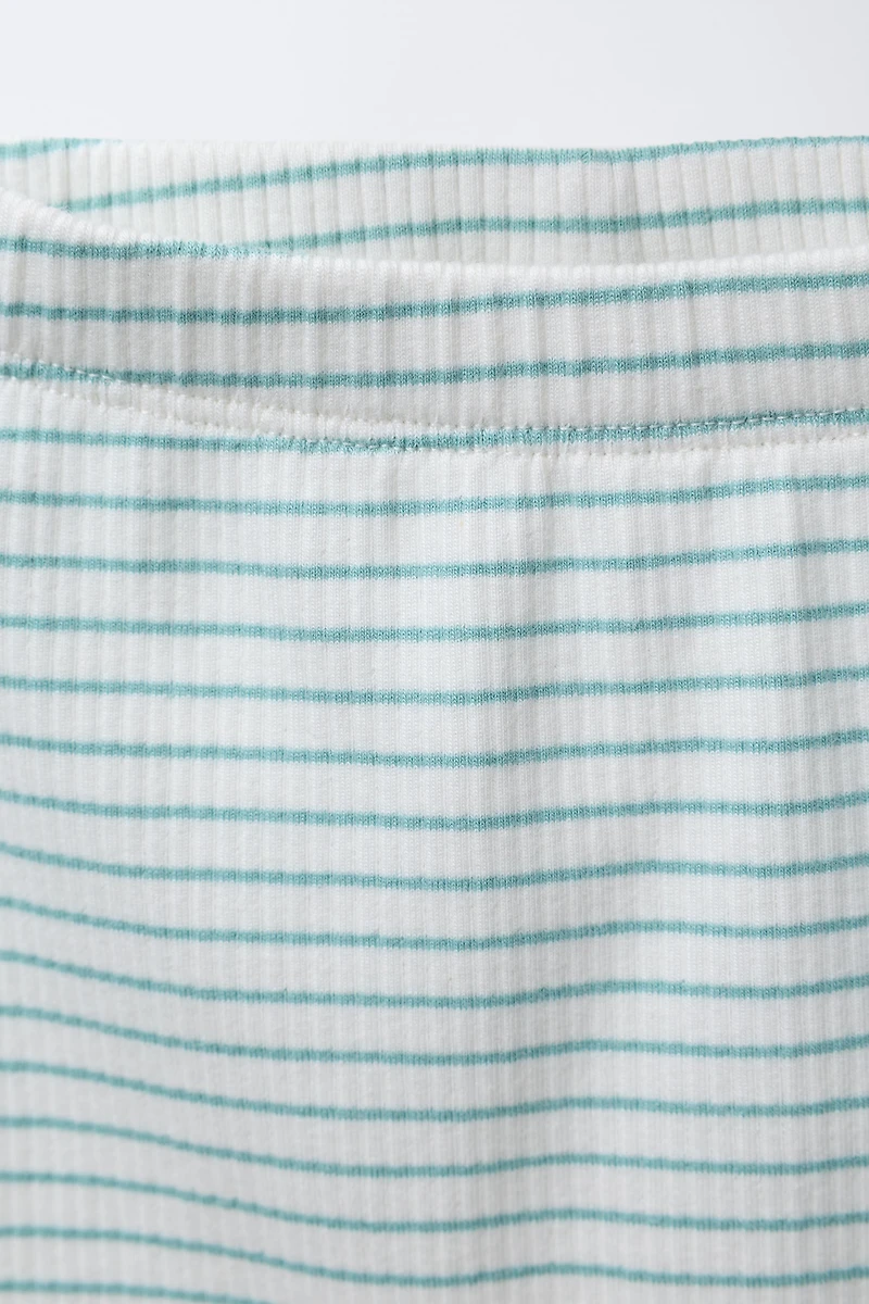 STRIPED BODYSUIT AND LEGGINGS SET