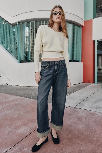 Z1975 RELAXED FIT TURN-UP HEM JEANS