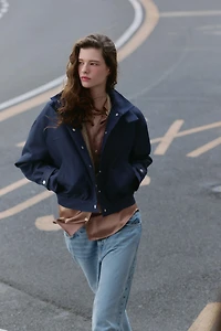 HIGH-COLLAR BOMBER JACKET