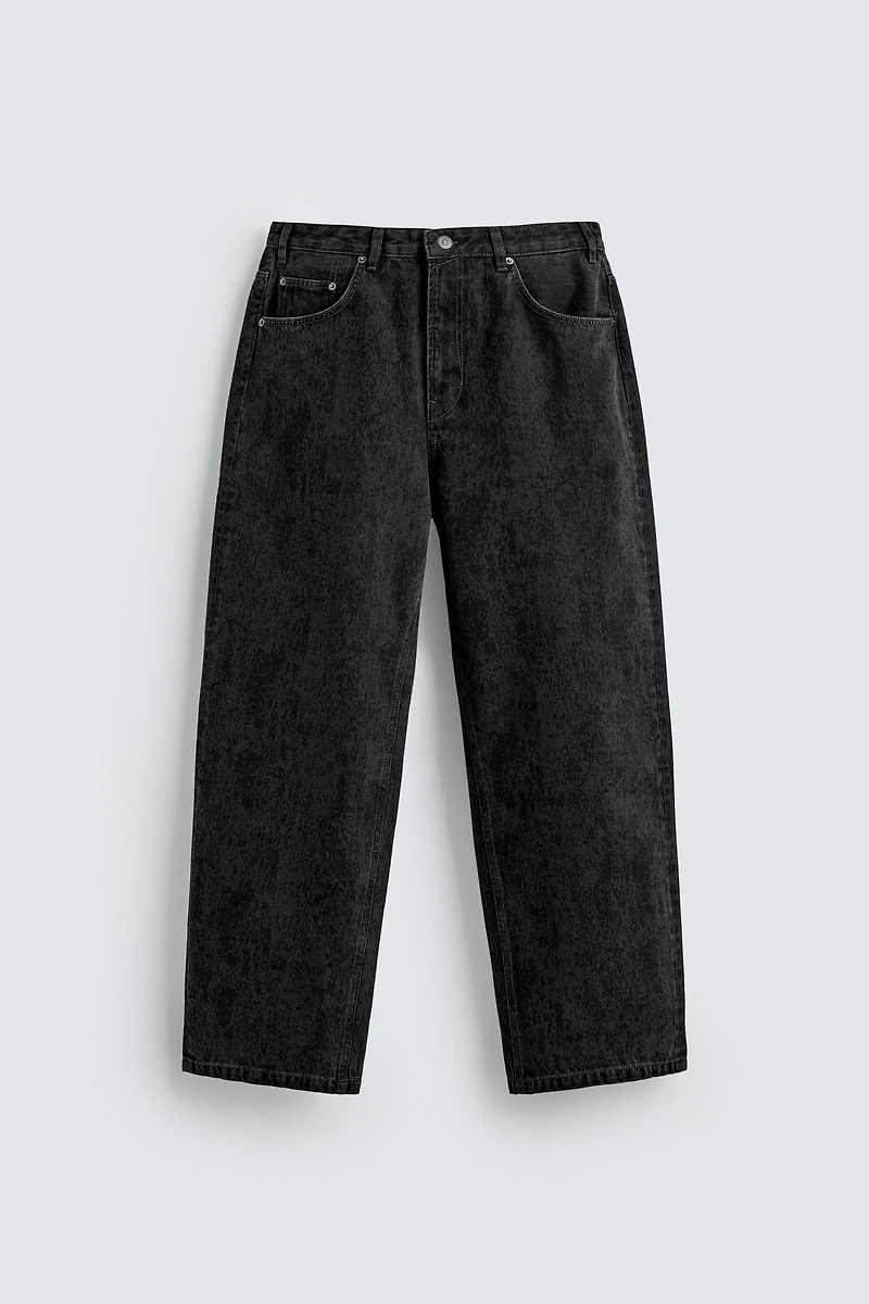 PRINTED BAGGY FIT JEANS