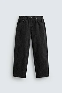 PRINTED BAGGY FIT JEANS