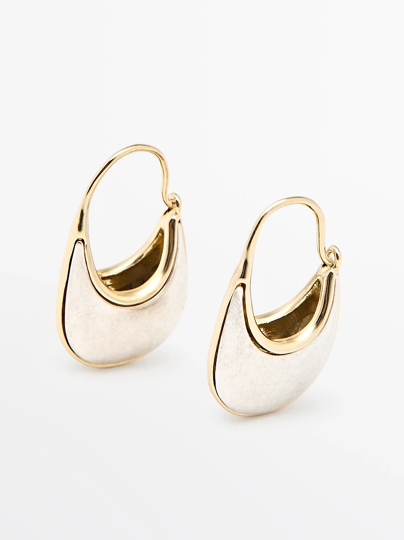 Boucles d’oreilles anneaux pierre