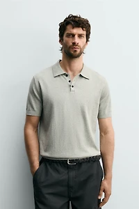 REGULAR FIT TEXTURED KNIT POLO