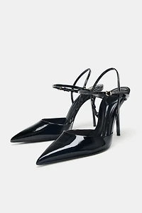 SLINGBACK ANKLE STRAP HEELS