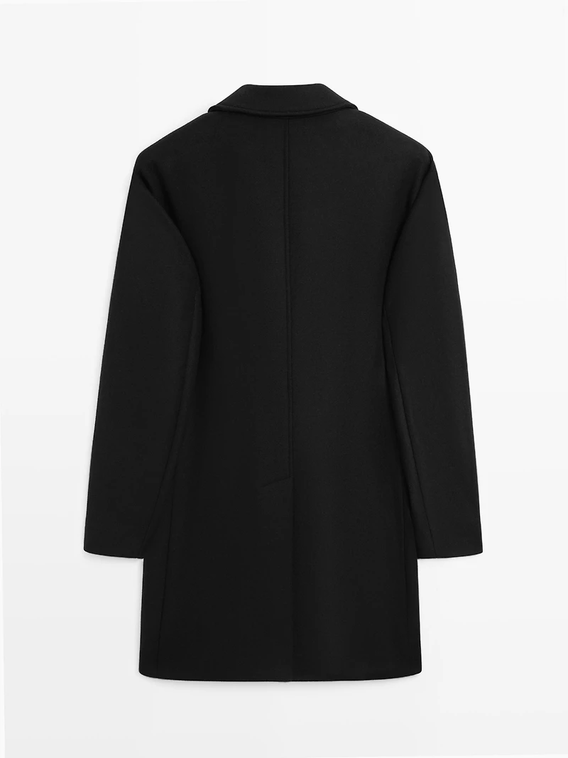 Manteau mi-long en laine mélangée