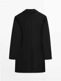 Manteau mi-long en laine mélangée