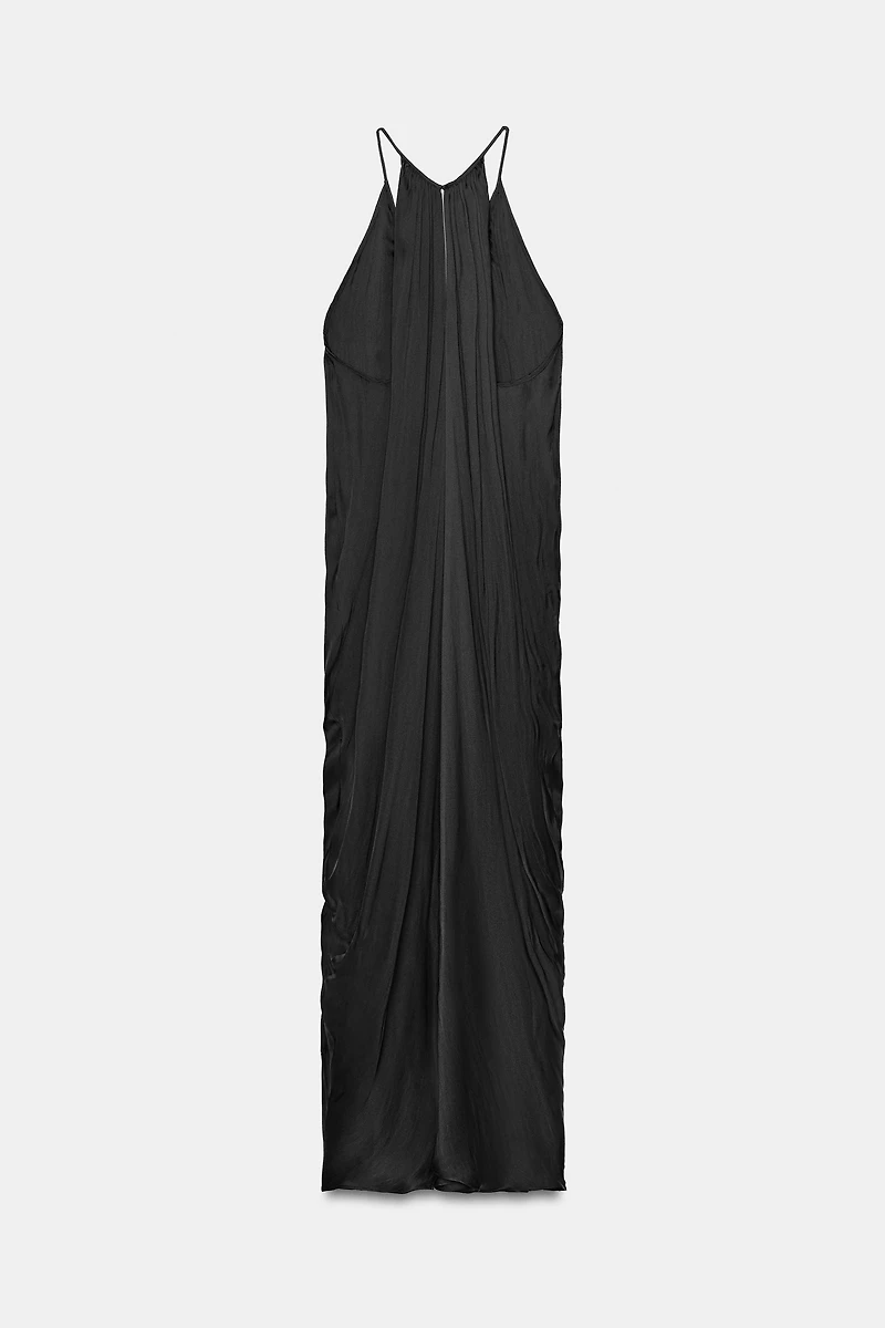 ZW COLLECTION SATIN DRAPED DRESS