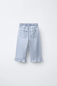 RUFFLED CULOTTE JEANS