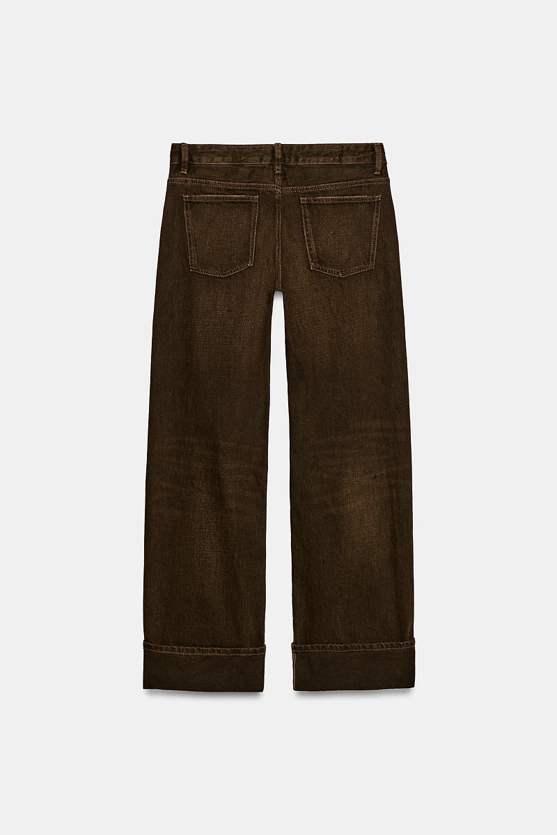 TRF FOLDED LOW-RISE JEANS