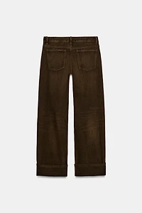 TRF FOLDED LOW-RISE JEANS