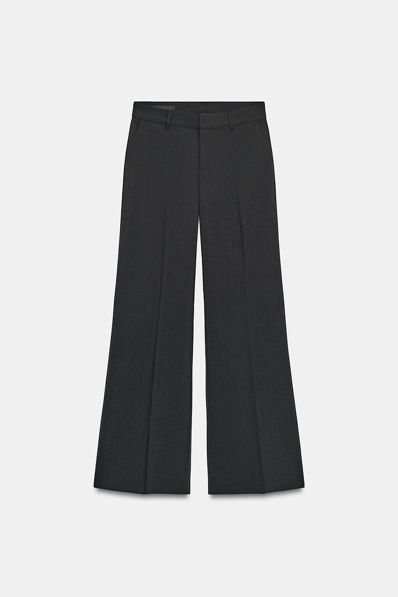 LOW-RISE PINSTRIPE PANTS