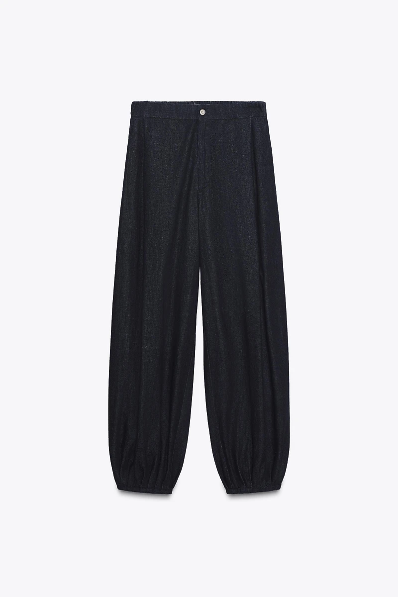 PANTALON BOMBACHO DENIM TRF