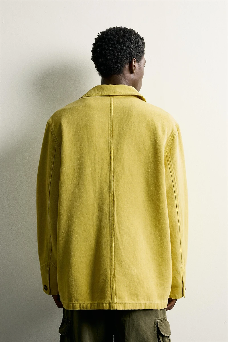 WASHED STRUCTURED RELAXED FIT OVERSHIRT