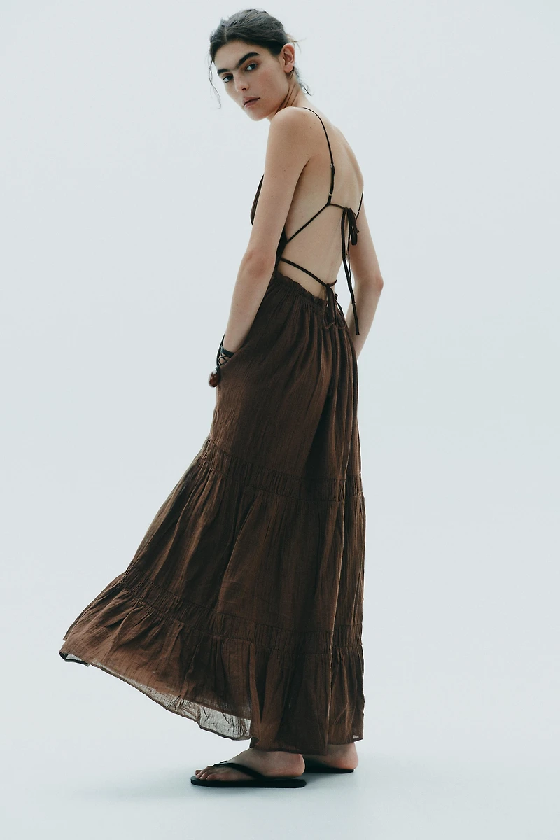 GAUZE MIDI DRESS