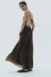 GAUZE MIDI DRESS