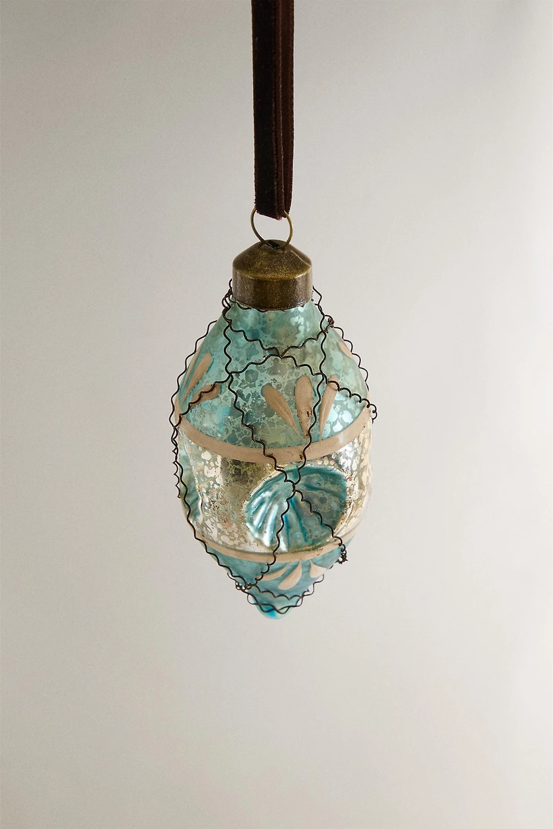 DÉCORATION SAPIN BOULE RÉTRO NOËL