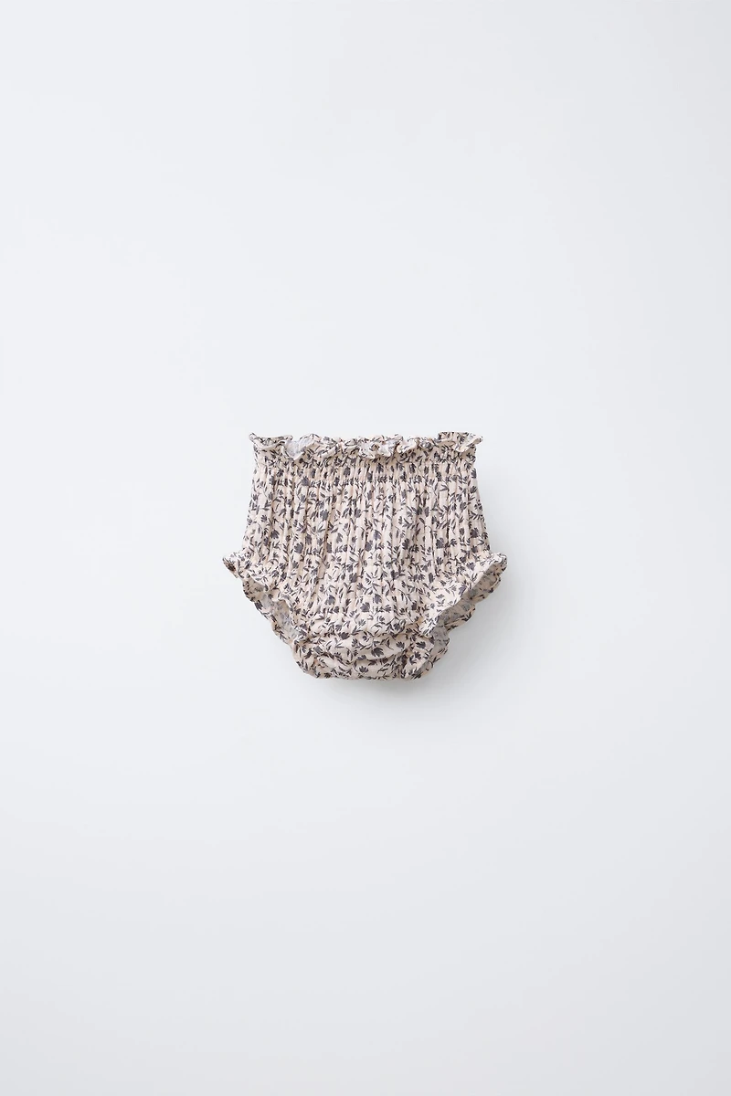 CULOTTE TEXTURÉE À FLEURS