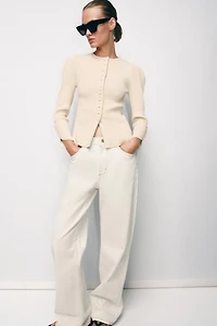 CARDIGAN WITH PUFF SLEEVES