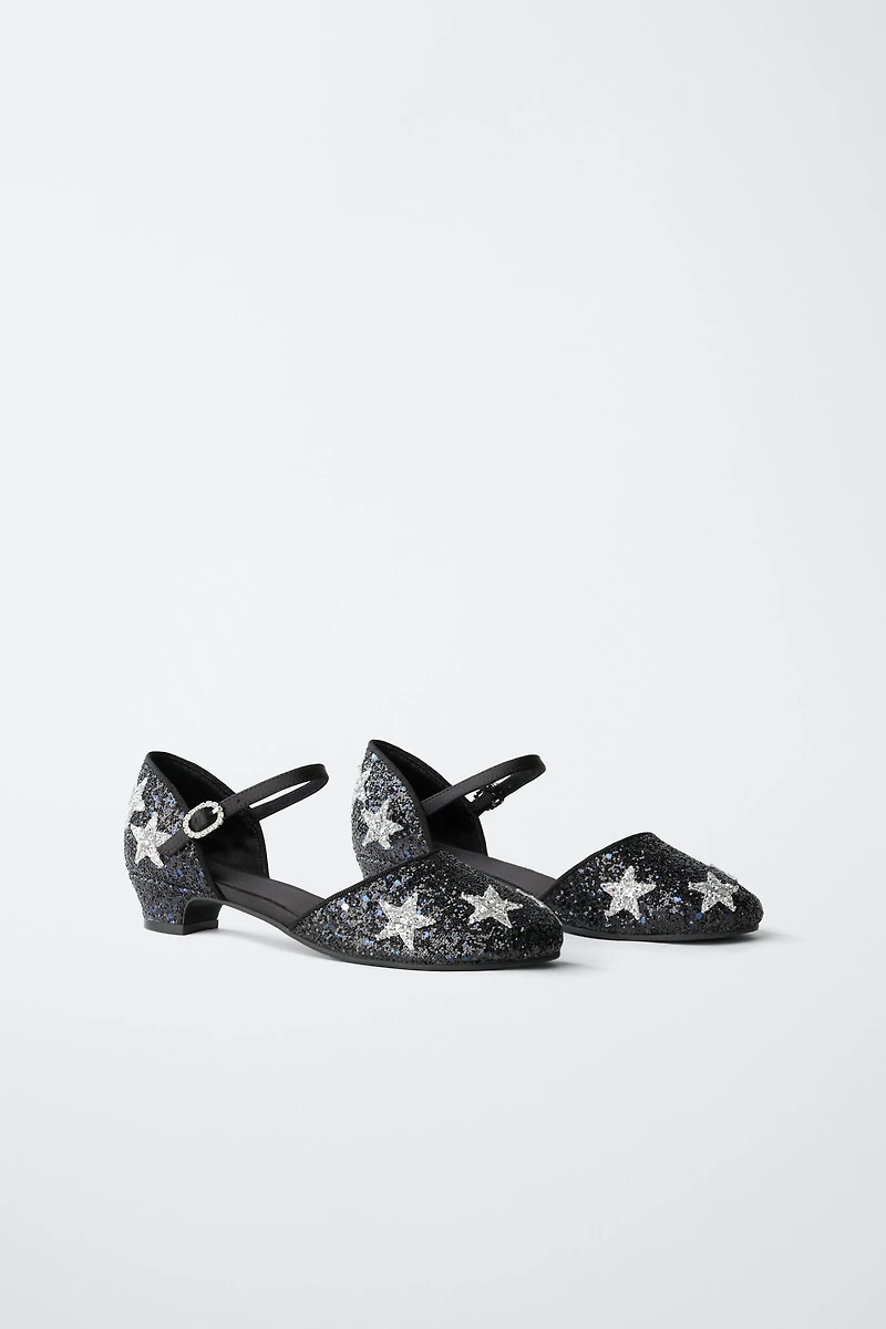SPARKLY STAR HEELED SHOES
