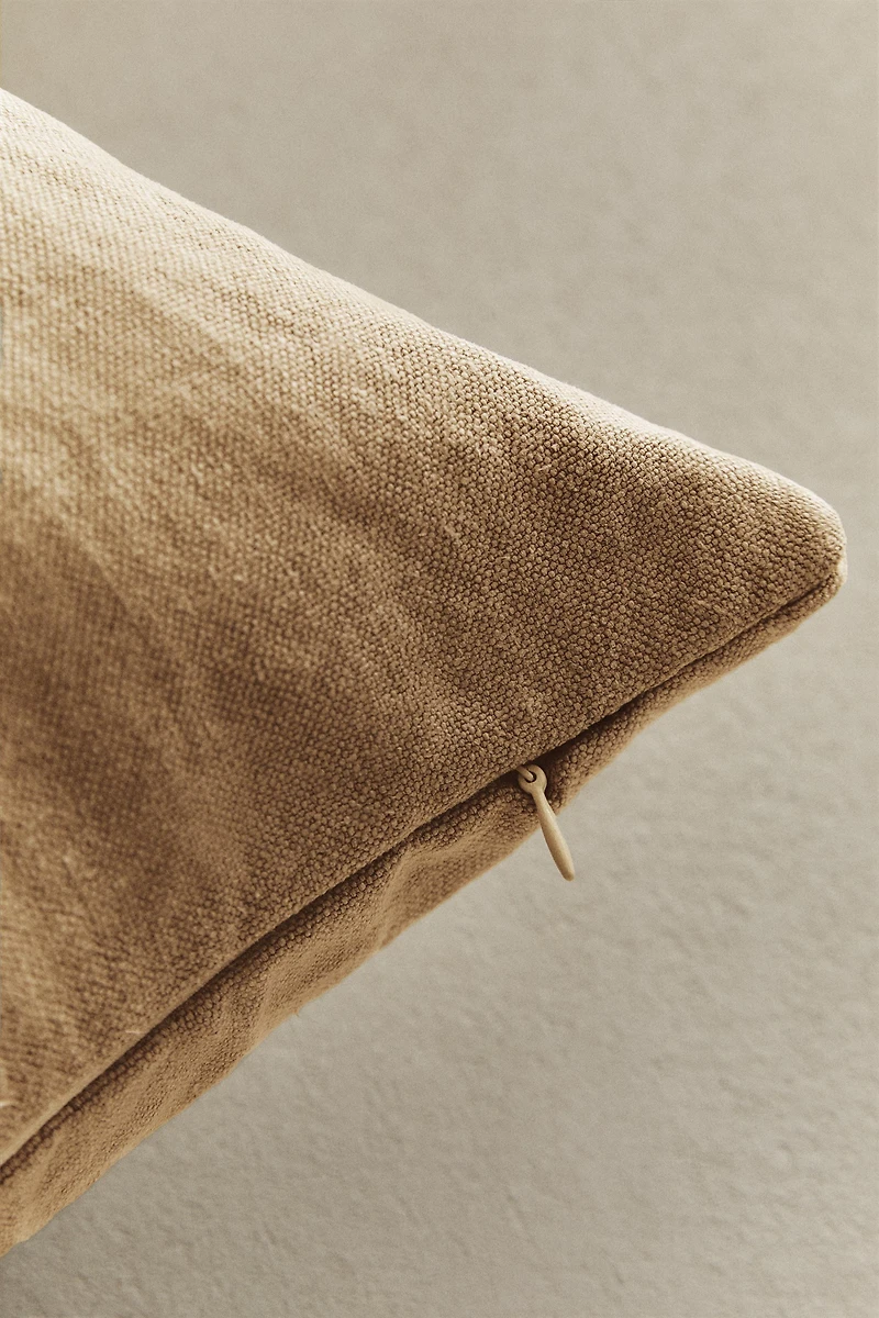 WASHED LINEN THROW PILLOW COVER