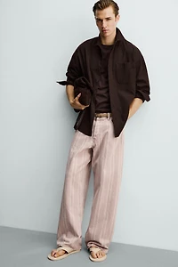 STRIPED RELAXED FIT JEANS
