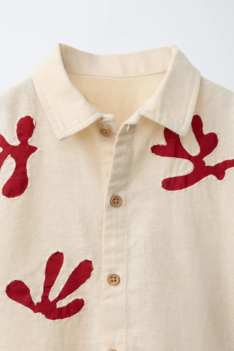 EMBROIDERED LINEN SHIRT