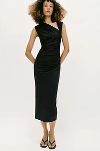 DRAPED MIDI DRESS