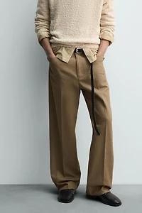 STRAIGHT FIT PANTS WITH BELT LOOPS