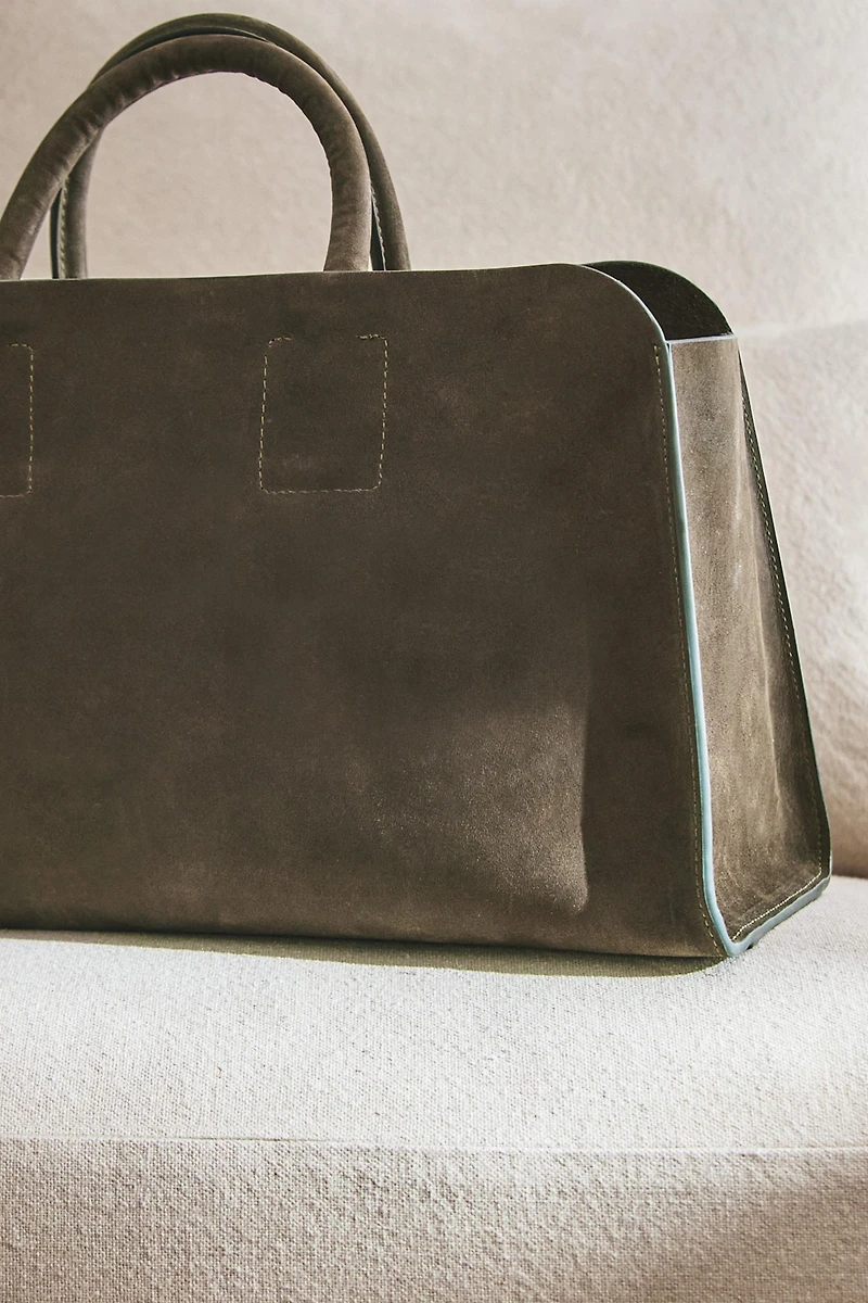 MINI NUBUK LEATHER SHOPPER BAG