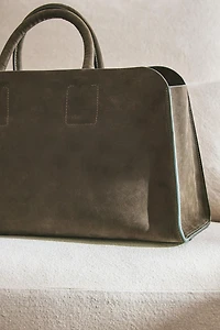 MINI NUBUK LEATHER SHOPPER BAG