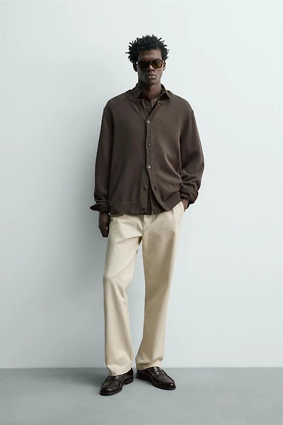 REGULAR FIT COTTON CARDIGAN
