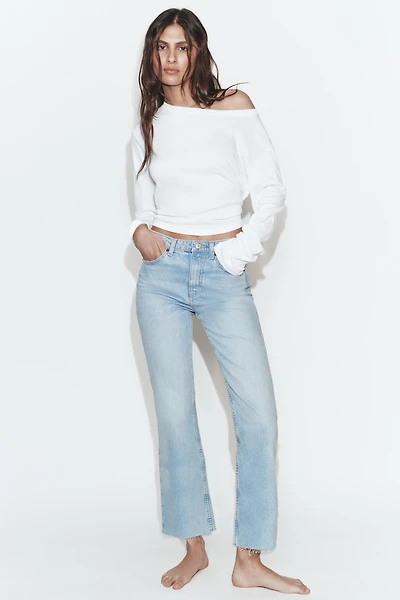 JEAN TRF COURT ÉVASÉ TAILLE HAUTE