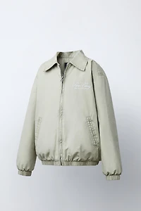 BLOUSON BOMBER À INSCRIPTION BRODÉE