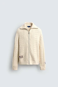 JACQUARD CABLE KNIT CARDIGAN CHAMPION ® X ZARA