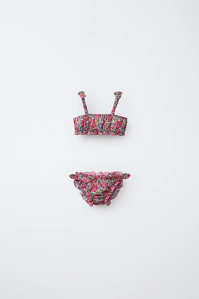 2-6 YEARS/ FLORAL PRINT BIKINI MADE WITH LIBERTY FABRIC