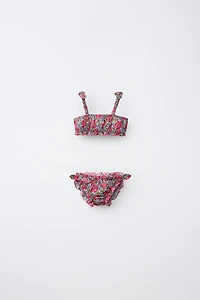 2-6 YEARS/ FLORAL PRINT BIKINI MADE WITH LIBERTY FABRIC
