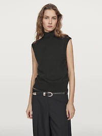 100% cashmere knit vest