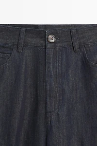 High-waist palazzo denim pants co-ord