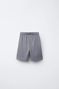 TEXT INTERLOCK T-SHIRT AND BERMUDA SET