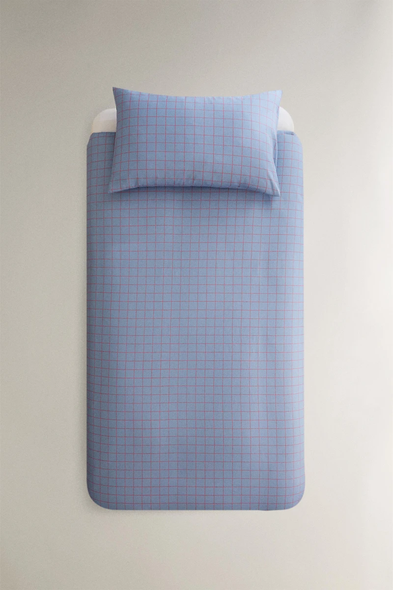KIDS PLAID DUVET COVER