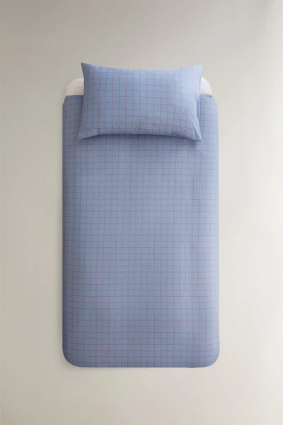 KIDS PLAID DUVET COVER