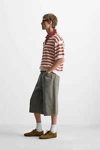 POLO EN MAILLE RAYURES TEXTURÉ