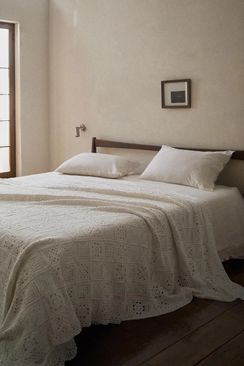 CROCHET PATCHWORK COTTON BEDSPREAD