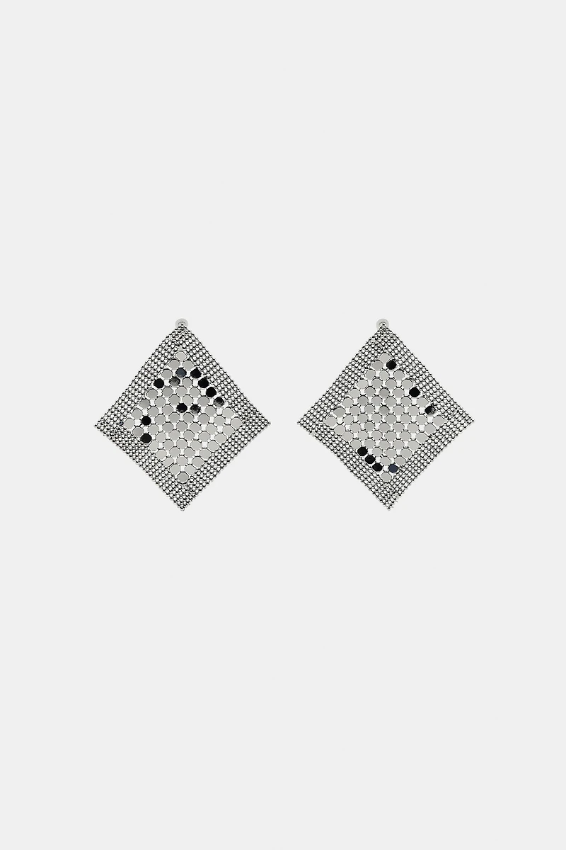RHOMBUS MESH EARRINGS