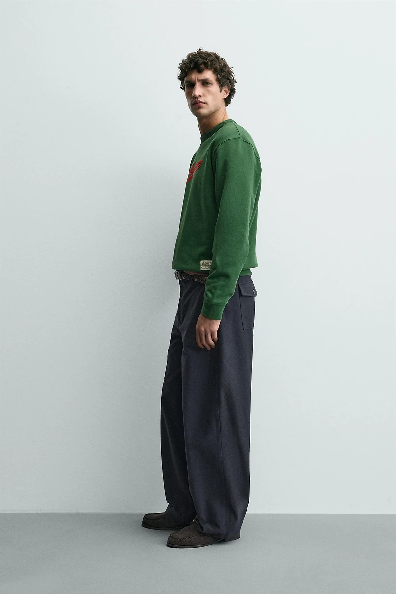 COMBINATION PRINT SWEATSHIRT